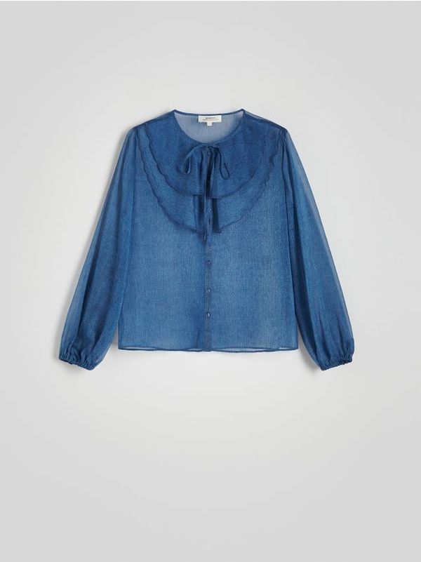 Reserved Reserved - Košulja s volanima - indigo