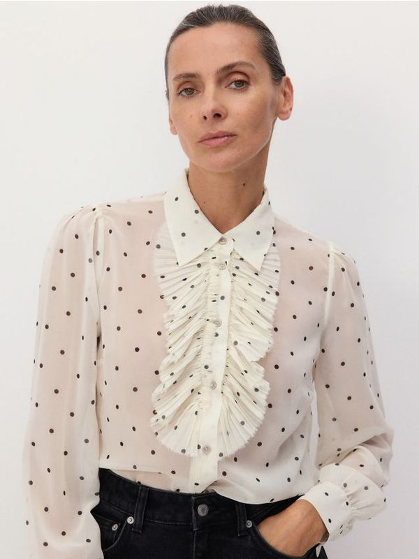 Reserved Reserved - Košulja sa žaboom - krem