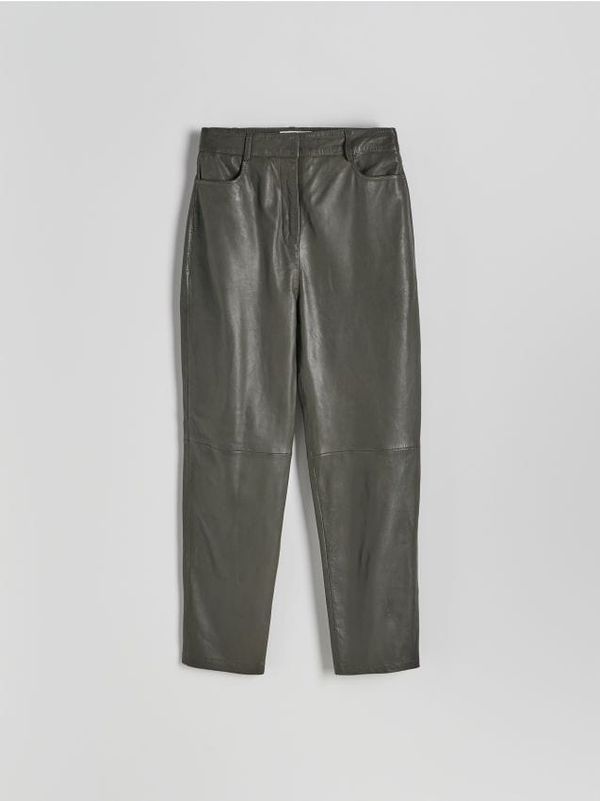 Reserved Reserved - Kožne hlače - zelena