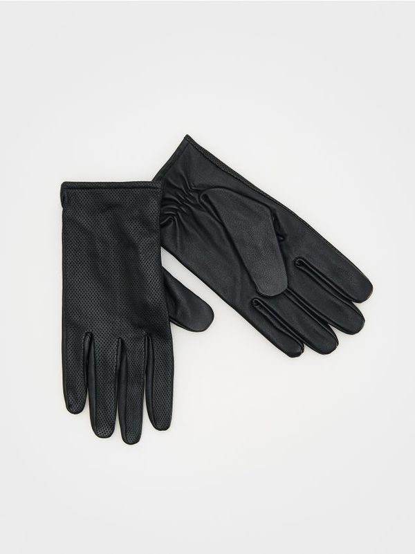 Reserved Reserved - Kožne rukavice - crno