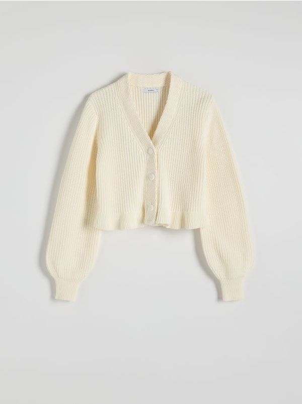 Reserved Reserved - Kratka vesta od mješavine pamuka - boja kože