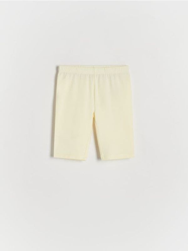 Reserved Reserved - Kratke hlače motorističkog stila - žuta boja