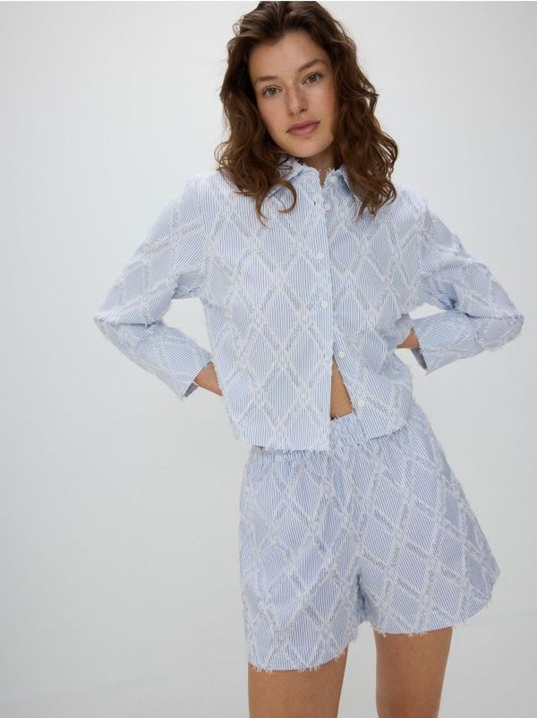 Reserved Reserved - Kratke hlače od strukturirane tkanine - šaren