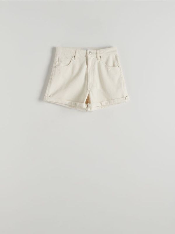Reserved Reserved - Kratke hlače od trapera - krem