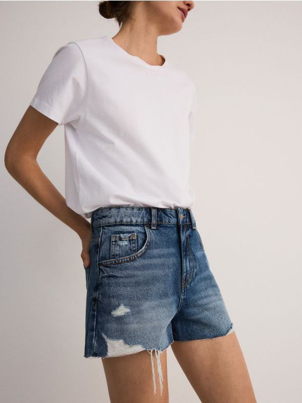 Reserved Reserved - Kratke hlače od trapera - plavo