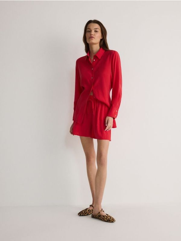 Reserved Reserved - Kratke hlače s visokim udjelom modalnih vlakana - crvena