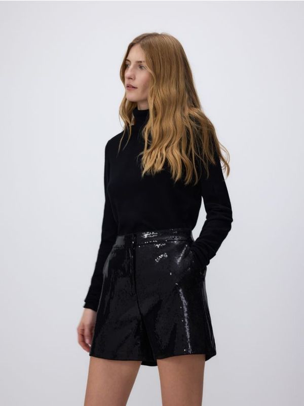 Reserved Reserved - Kratke hlače sa šljokicama - crno