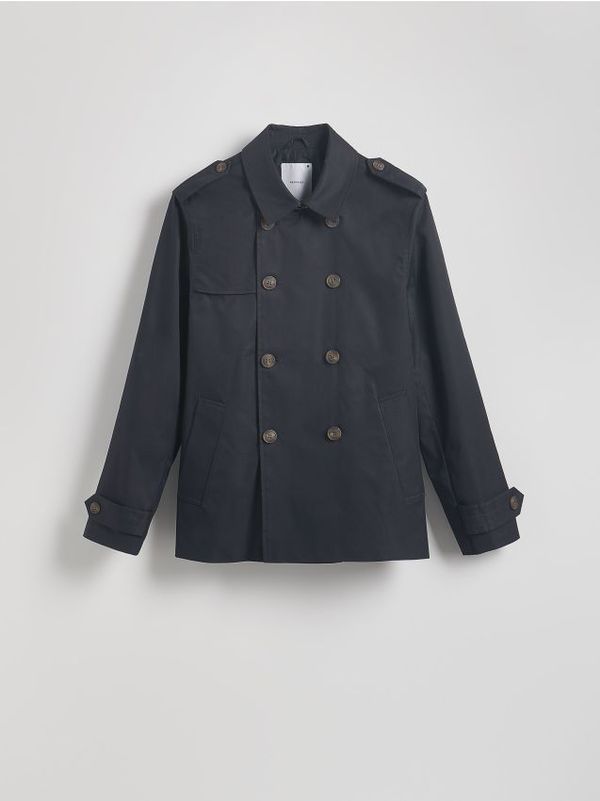 Reserved Reserved - Kratki baloner s dvostrukim kopčanjem - mornarsko plava