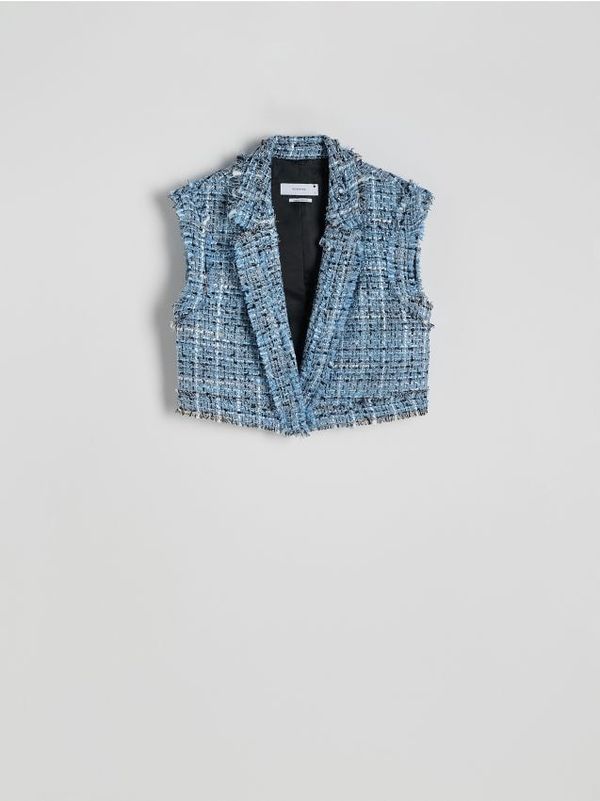 Reserved Reserved - Kratki prsluk od tvida - plava