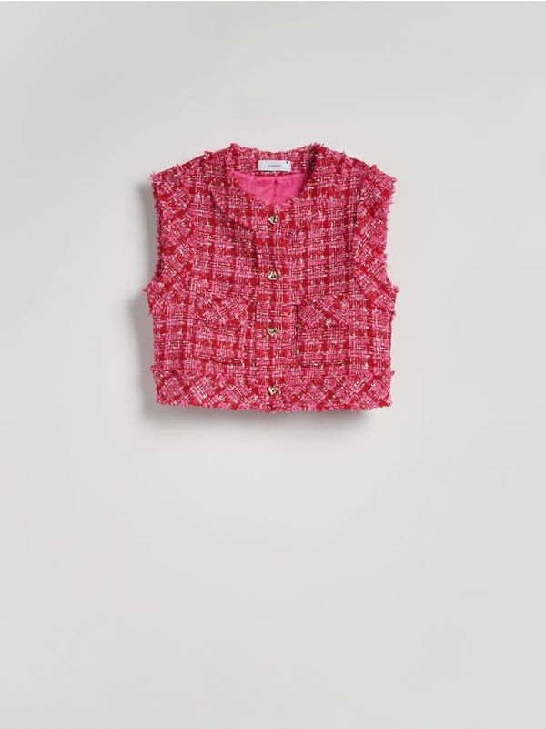 Reserved Reserved - Kratki prsluk od tvida - šaren