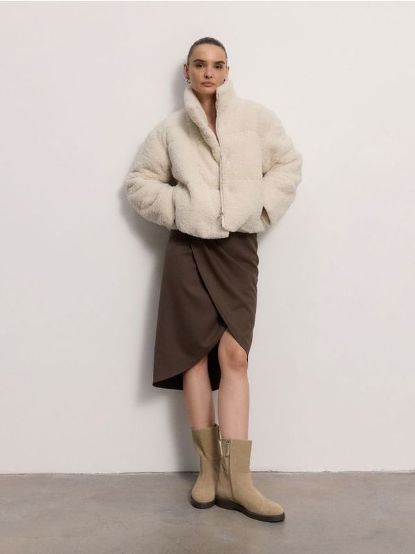 Reserved Reserved - LADIES` ANKLE BOOTS - bež