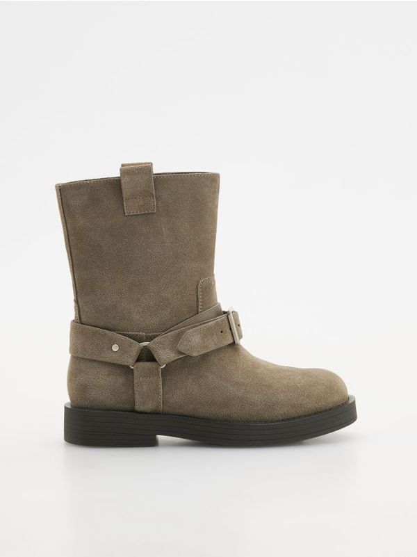 Reserved Reserved - LADIES` ANKLE BOOTS - svjetlomaslinasto