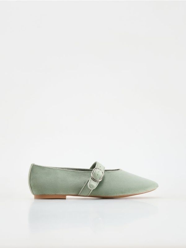 Reserved Reserved - LADIES` BALLERINAS - svjetlomaslinasto