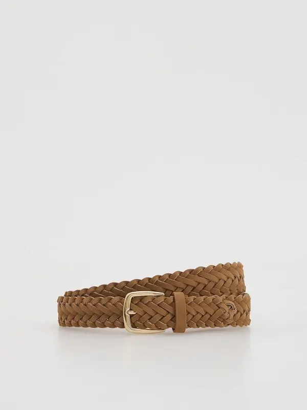 Reserved Reserved - LADIES` BELT - zlatnosmeđe