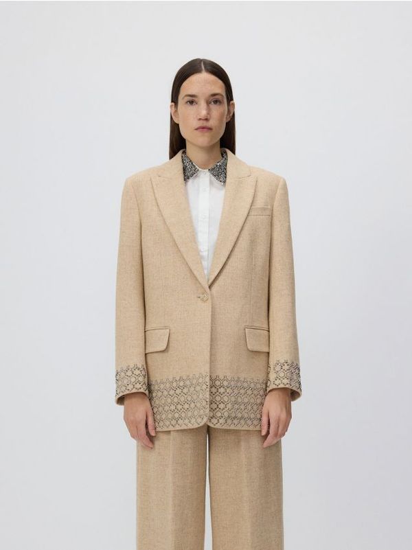 Reserved Reserved - LADIES` BLAZER - boja pšenice