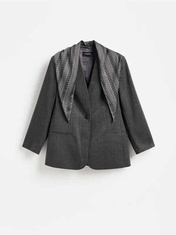 Reserved Reserved - LADIES` BLAZER - tamnosivo