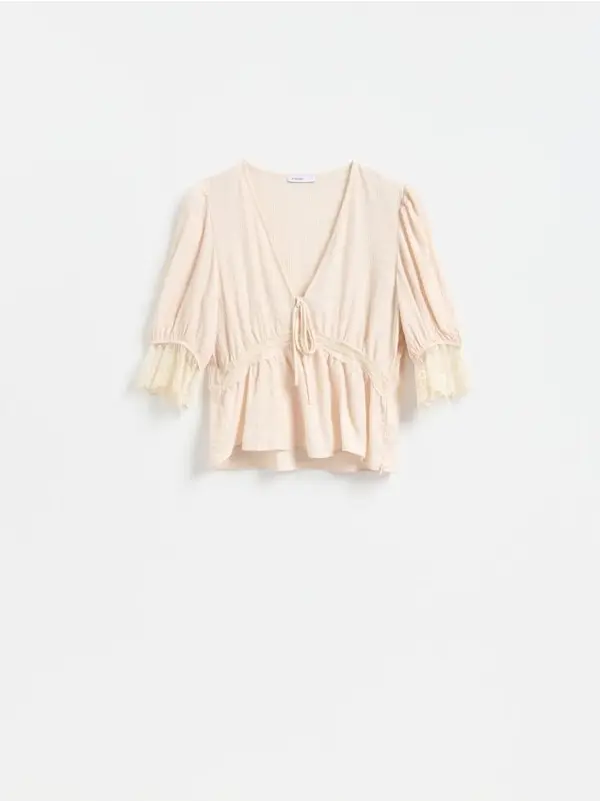 Reserved Reserved - LADIES` BLOUSE - bež