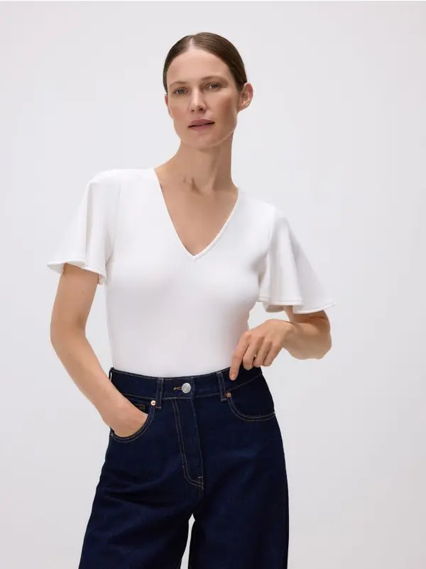 Reserved Reserved - LADIES` BLOUSE BODY - bijela