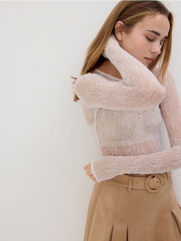 Reserved Reserved - LADIES` BLOUSE BODY - bijela