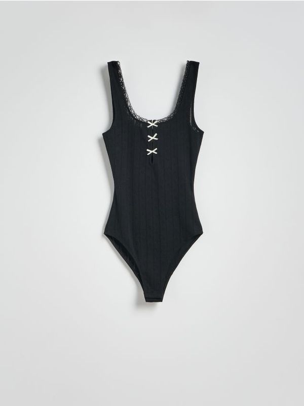 Reserved Reserved - LADIES` BLOUSE BODY - crno