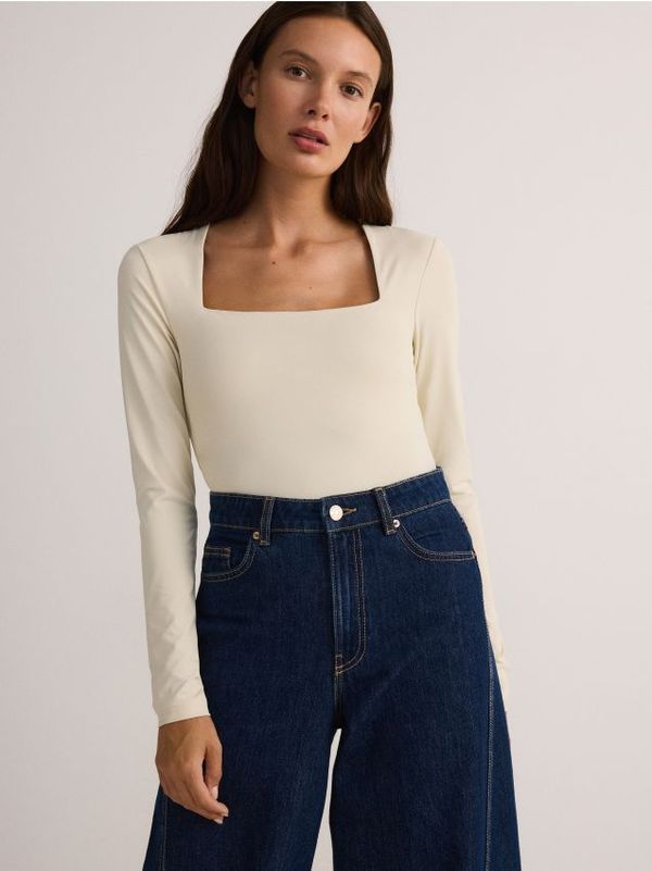 Reserved Reserved - LADIES` BLOUSE BODY - svjetložuto