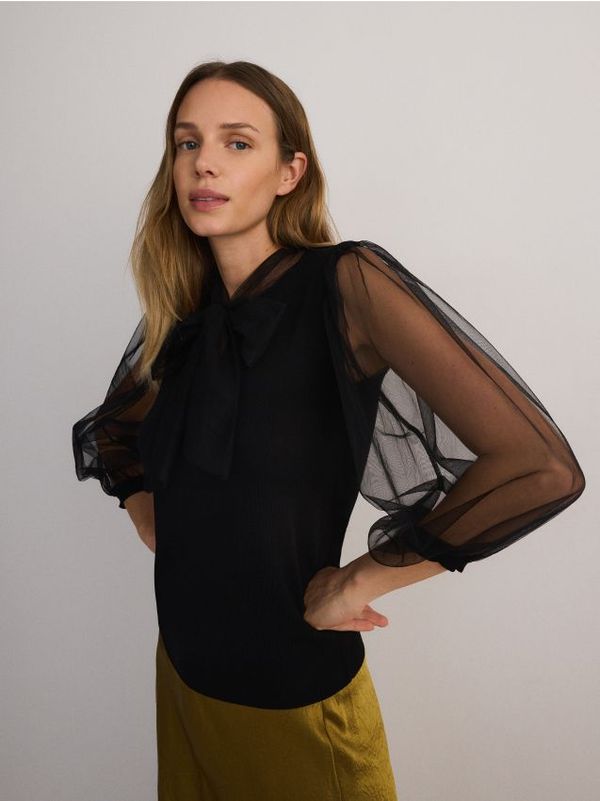 Reserved Reserved - LADIES` BLOUSE - crno