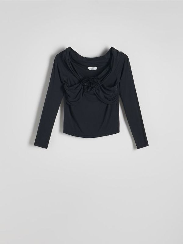 Reserved Reserved - LADIES` BLOUSE - crno