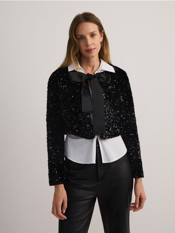 Reserved Reserved - LADIES` BLOUSE - crno