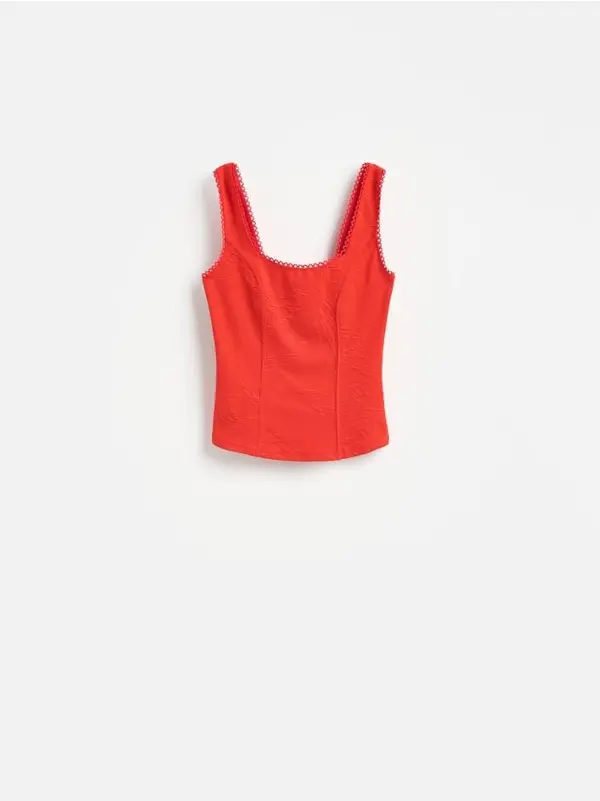 Reserved Reserved - LADIES` BLOUSE - crvena