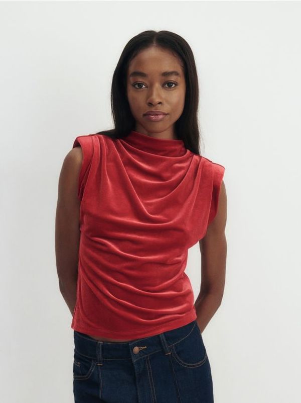 Reserved Reserved - LADIES` BLOUSE - crvena