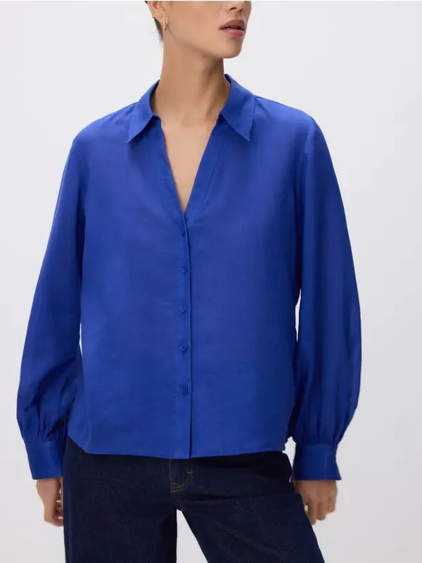 Reserved Reserved - LADIES` BLOUSE - kobalt-plavo