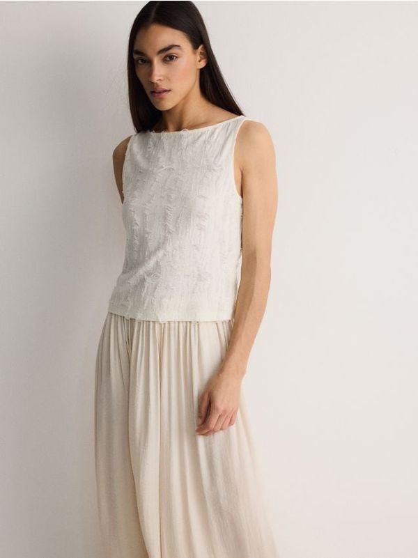 Reserved Reserved - LADIES` BLOUSE - krem