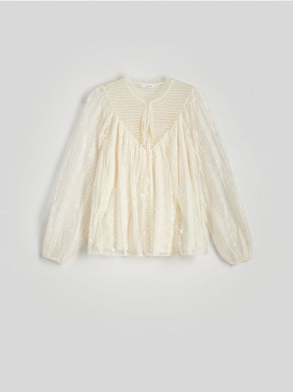 Reserved Reserved - LADIES` BLOUSE - krem