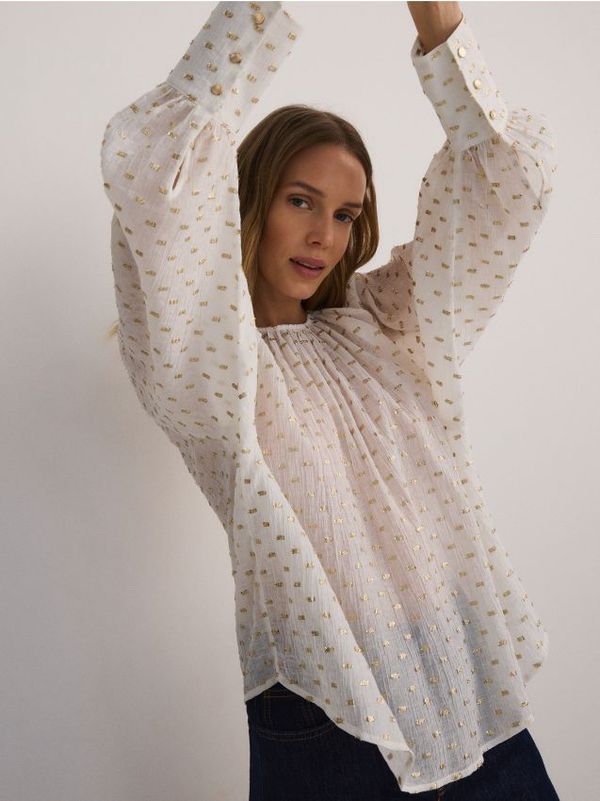 Reserved Reserved - LADIES` BLOUSE - krem