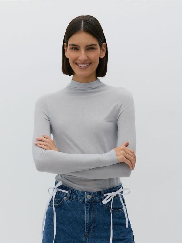 Reserved Reserved - LADIES` BLOUSE - light grey