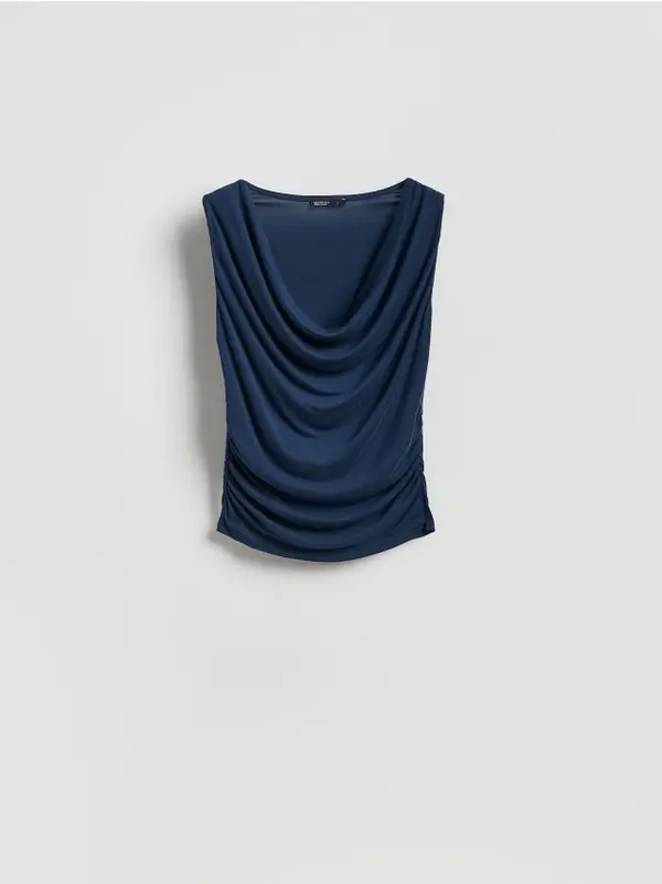 Reserved Reserved - LADIES` BLOUSE - mornarsko plava