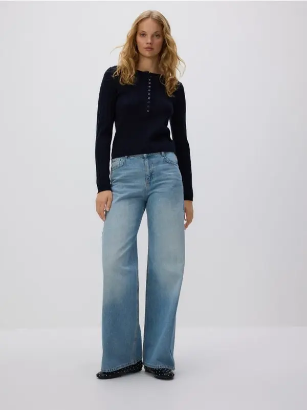 Reserved Reserved - LADIES` BLOUSE - mornarsko plava