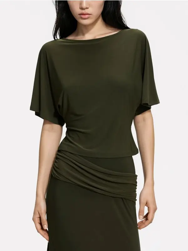 Reserved Reserved - LADIES` BLOUSE - prljavozeleno