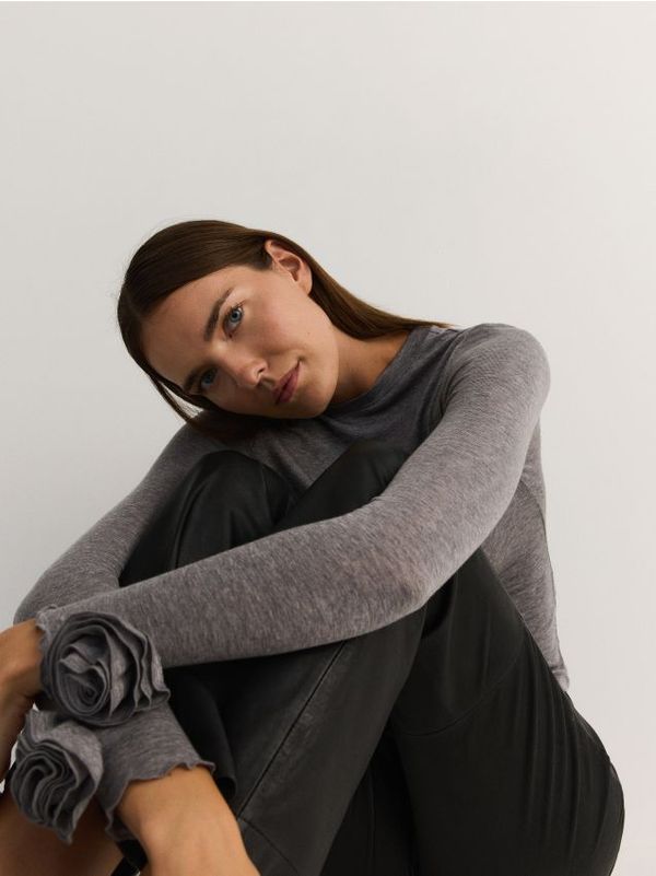 Reserved Reserved - LADIES` BLOUSE - svijetlo siva