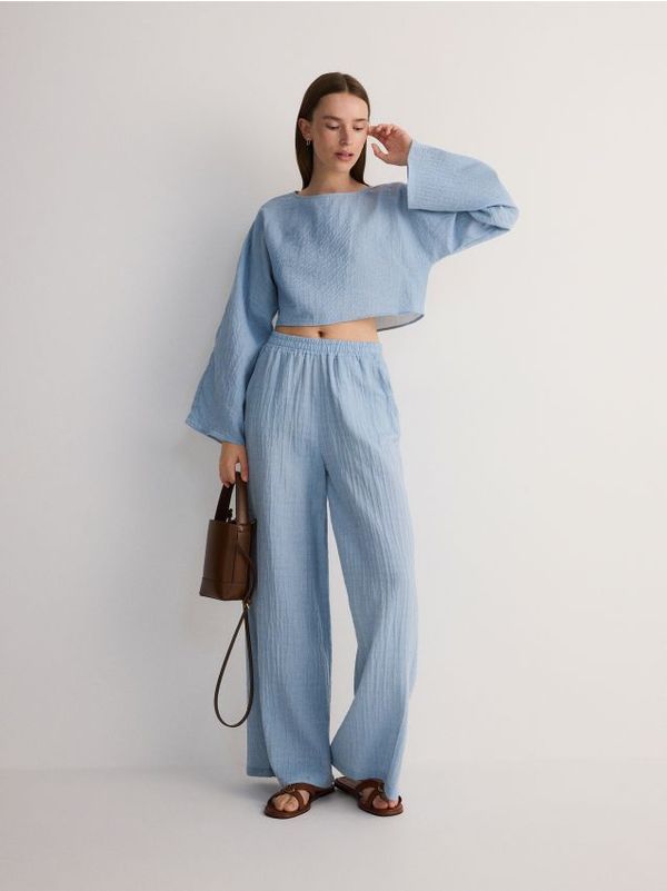 Reserved Reserved - LADIES` BLOUSE - svjetloplavo