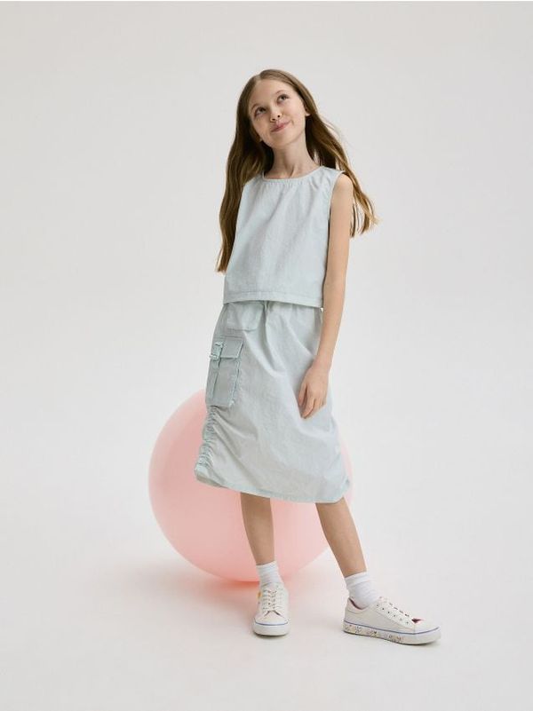 Reserved Reserved - LADIES` BLOUSE - svjetlotirkizno