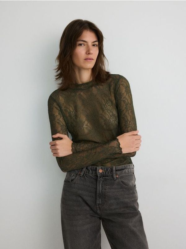 Reserved Reserved - LADIES` BLOUSE - zelena