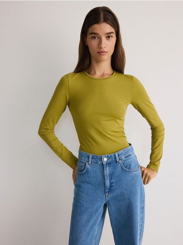 Reserved Reserved - LADIES` BLOUSE - žutozeleno