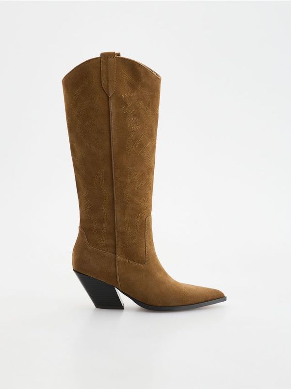 Reserved Reserved - LADIES` BOOTS - zlatnosmeđe