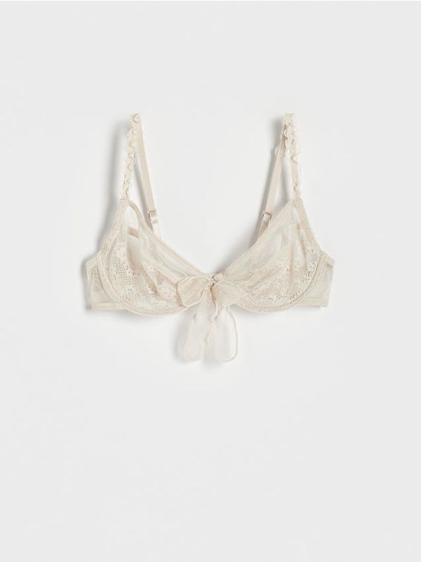 Reserved Reserved - LADIES` BRASSIERE - boja pšenice