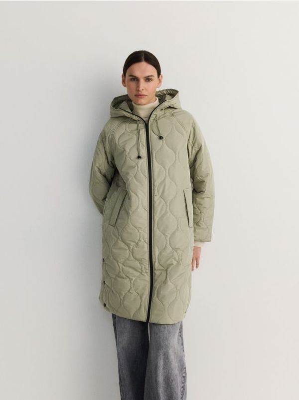 Reserved Reserved - LADIES` COAT - bljedozeleno