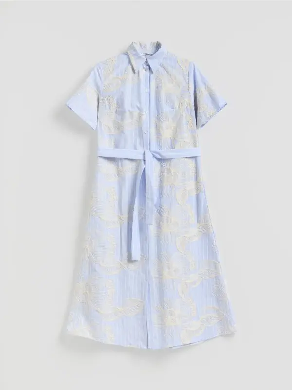 Reserved Reserved - LADIES` DRESS & BELT - bljedoplavo