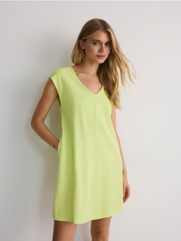 Reserved Reserved - LADIES` DRESS - bljedozeleno