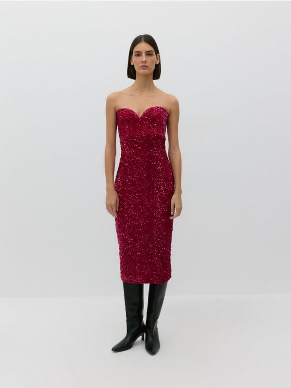 Reserved Reserved - LADIES` DRESS - boja fuksije