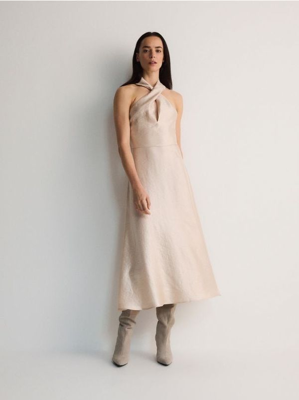 Reserved Reserved - LADIES` DRESS - boja pšenice